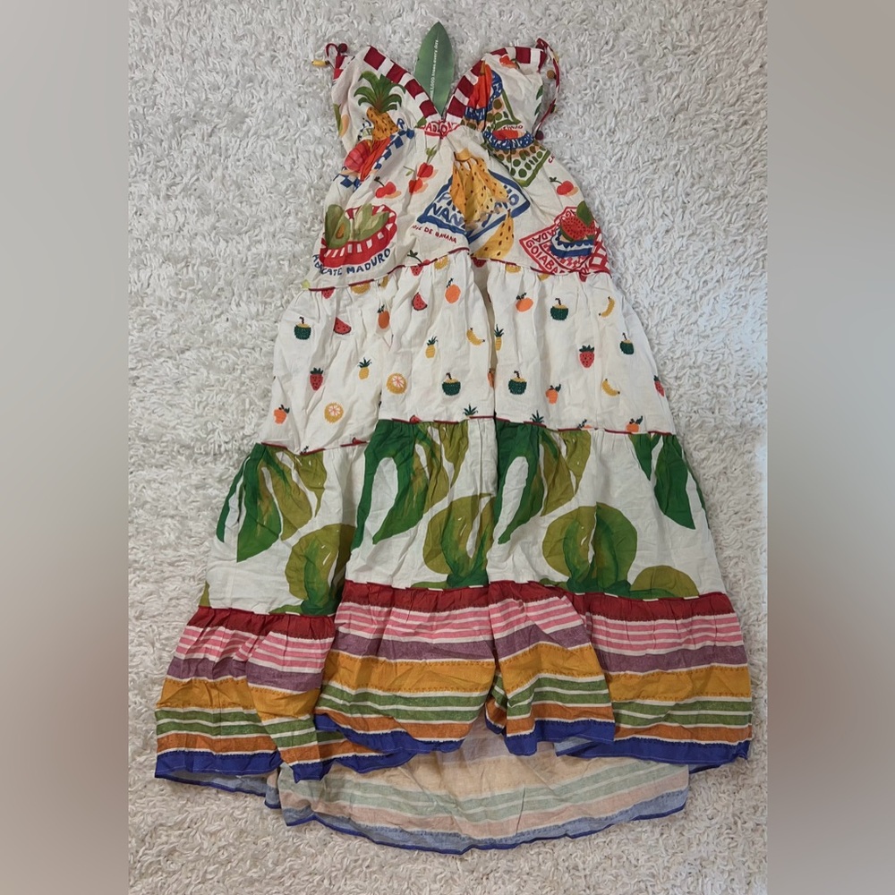 NWT Farm Rio Mixed Picnic V Neck Maxi Dress - Picture 9 of 10